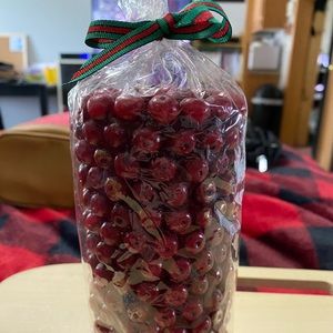 Cranberry Pillar Candle 3x6 brand new